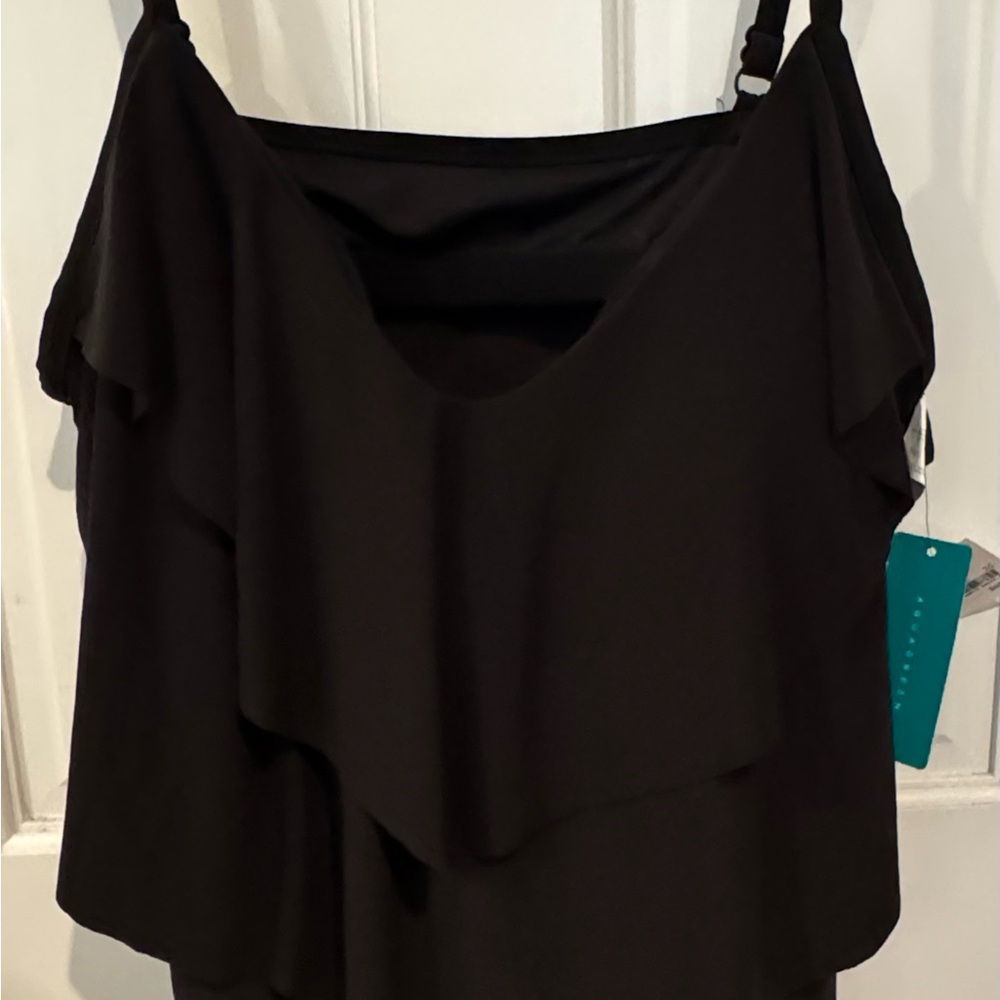 Aqua Green Tankini in Black. NWT.